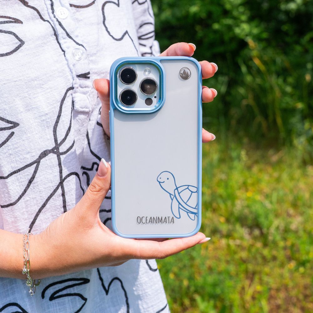 iPhone 15 pro max Hülle - Schildkröte blau - "Schildi" - nachhaltig – Ansicht 3