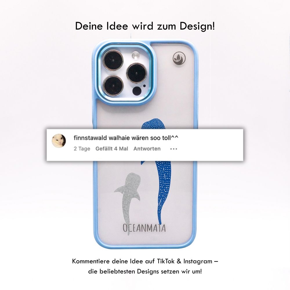 iPhone 15 pro Hülle - Walhai blau - "Walhai" - nachhaltig