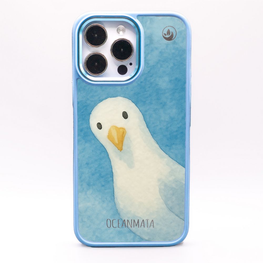 iPhone 13 Hülle - Möwe blau - "Seagull" - nachhaltig