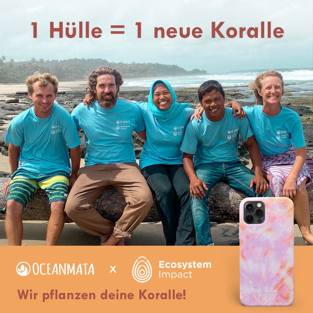 iPhone 14 pro Hülle - Koralle orange - "Coralful" - nachhaltig