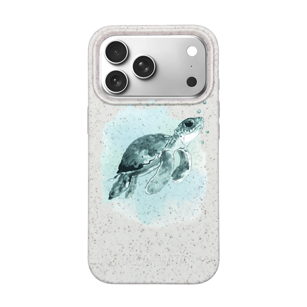 iPhone 18 Pro Max / 17 Pro Max Hülle - Schildkröte grün - "Baby Turtle" - nachhaltig