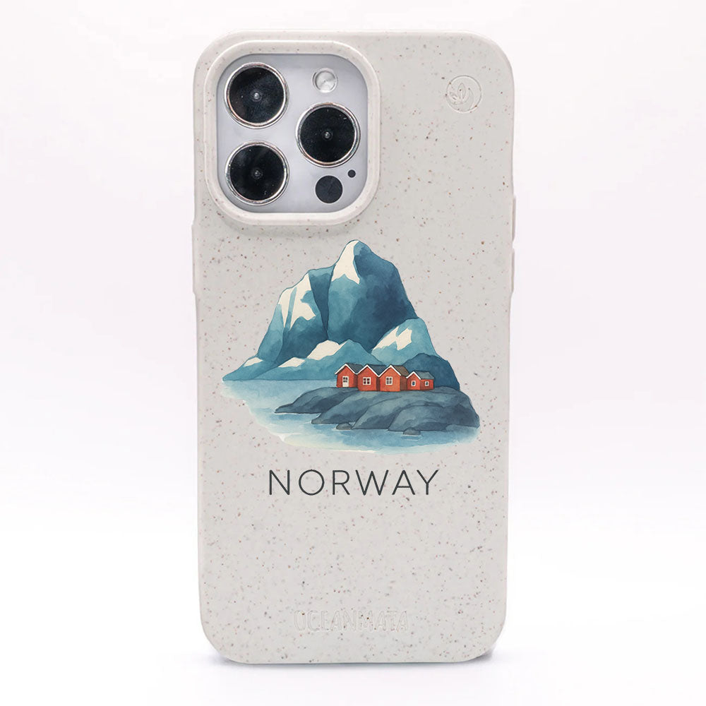 iPhone 17 pro max Hülle - Norwegen weiß - "Norway" - nachhaltig
