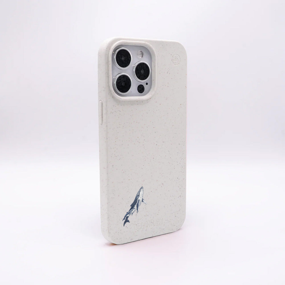 iPhone 15 pro Hülle - Buckelwal weiß - "OceanLullaby" - nachhaltig