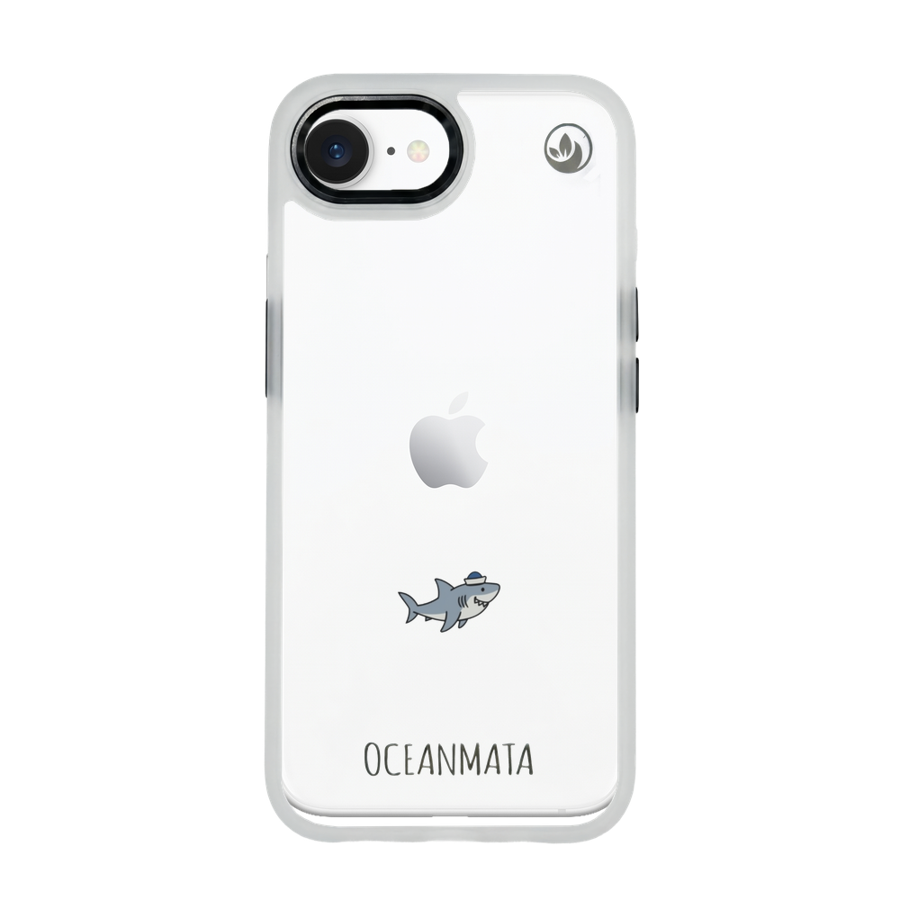 iPhone 16e/17e Hülle - Hai blau - "Captain Shark" - nachhaltig