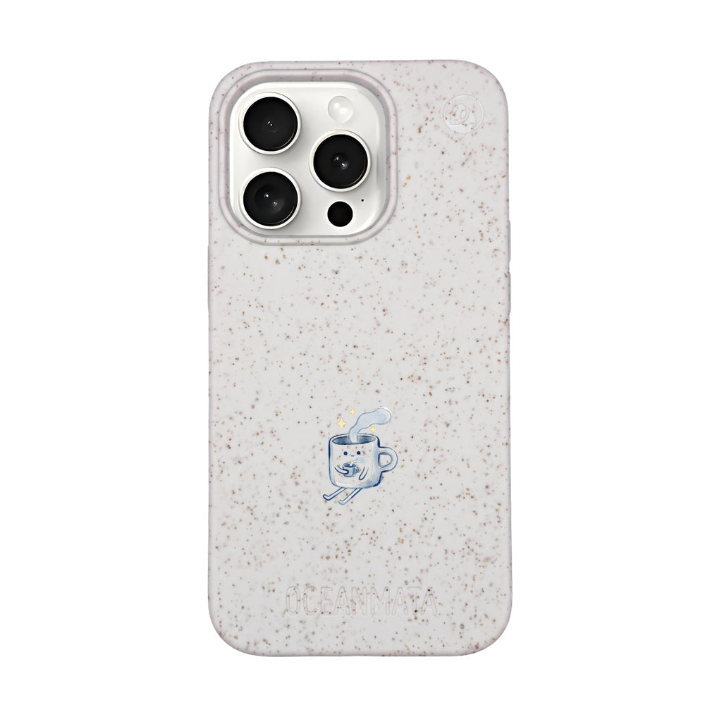 Biologisch abbaubare Handyhülle iPhone 15 pro Coffeelove — kompostierbar — Vorderseite