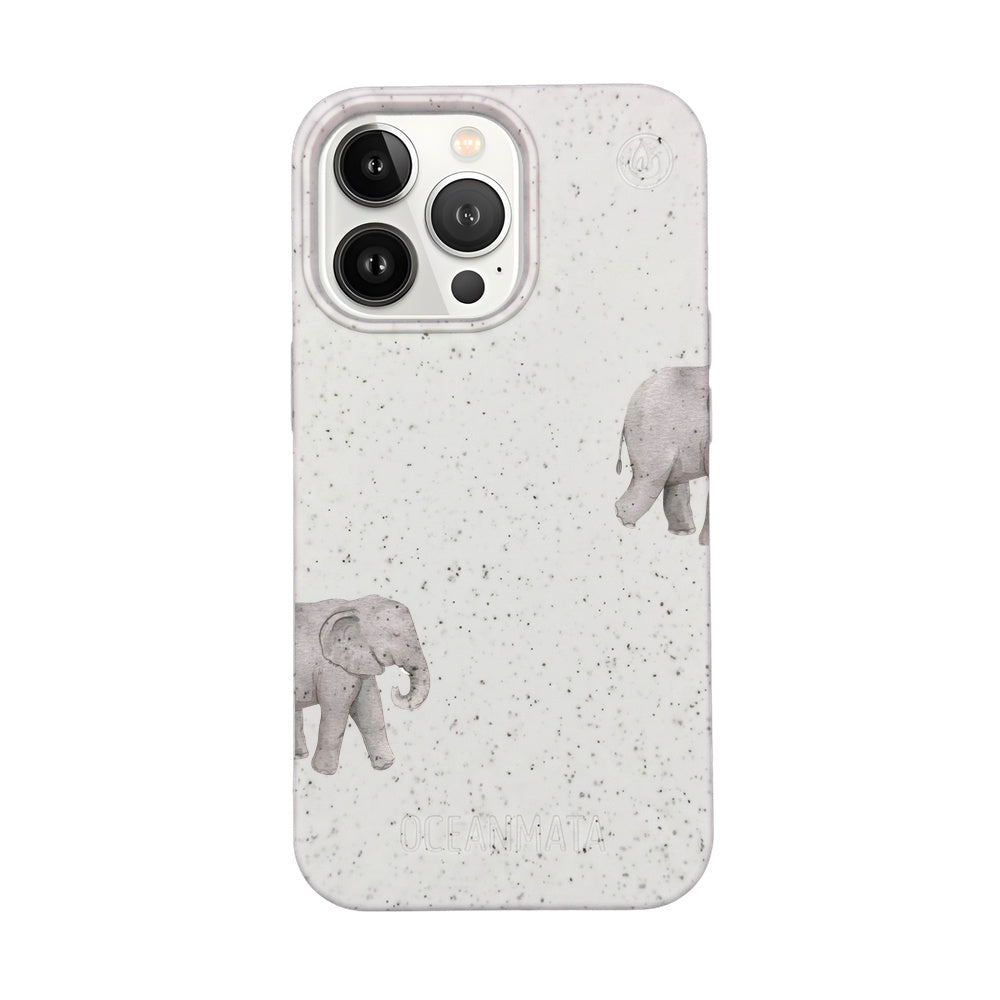 Biologisch abbaubare Handyhülle iPhone 13 pro Ele Fant — kompostierbar — Vorderseite
