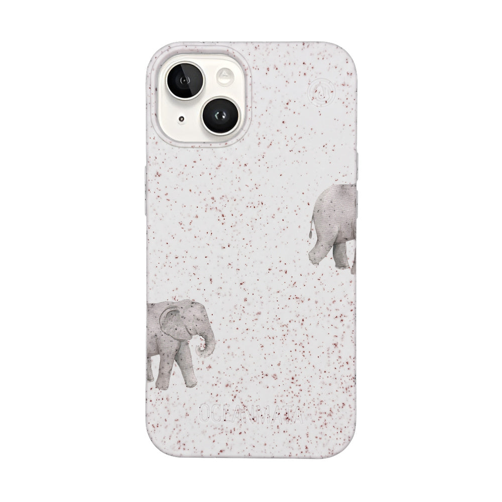 Biologisch abbaubare Handyhülle iPhone 14 Ele Fant — kompostierbar — Vorderseite