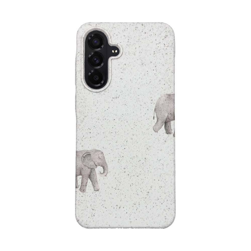 Samsung A56 Hülle - Elefant weiß - "Ele-Fant" - nachhaltig