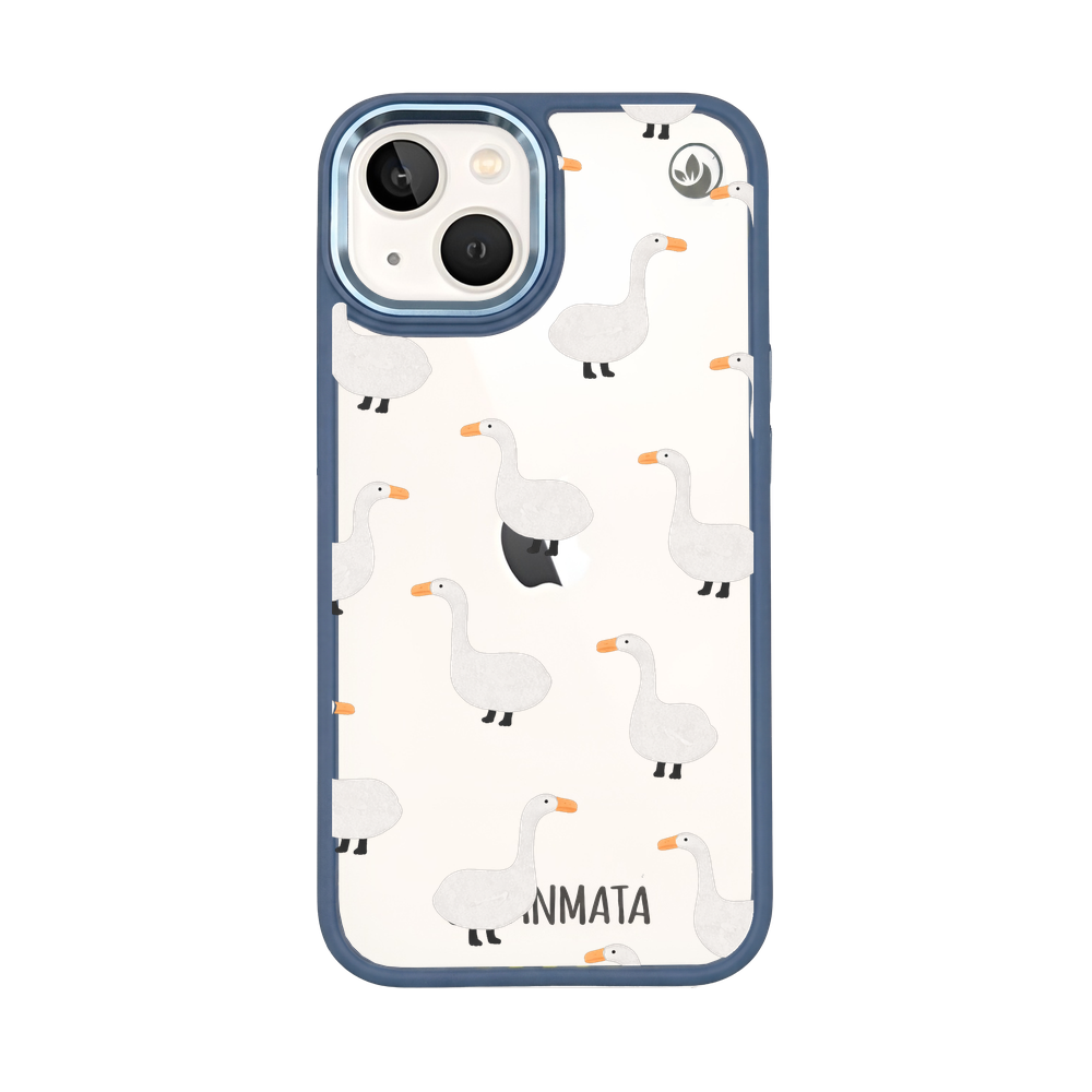 iPhone 13 Hülle - gans blau - "Goose Fella" - nachhaltig