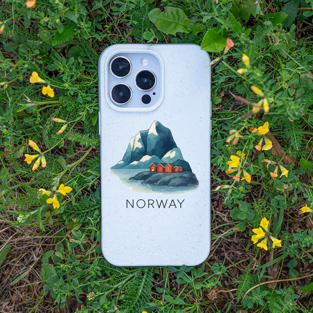 iPhone 16 Hülle - Norwegen weiß - "Norway" - nachhaltig