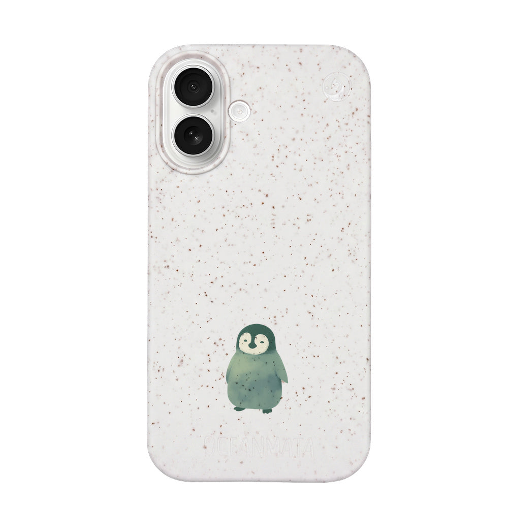 iPhone 17 Hülle - Pinguin weiß - "HappyPinguin" - nachhaltig
