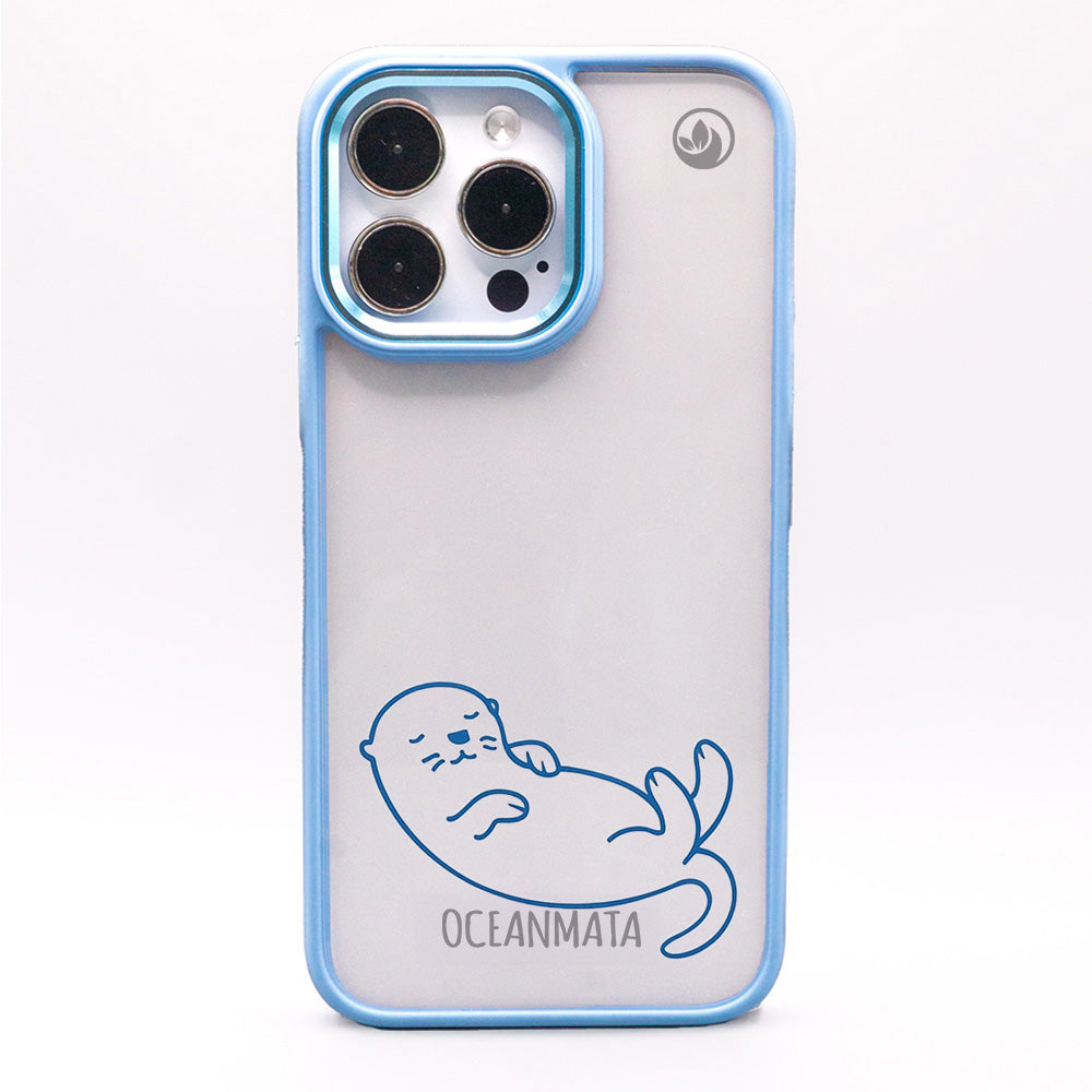 iPhone 15 pro Hülle - Otter blau - nachhaltig