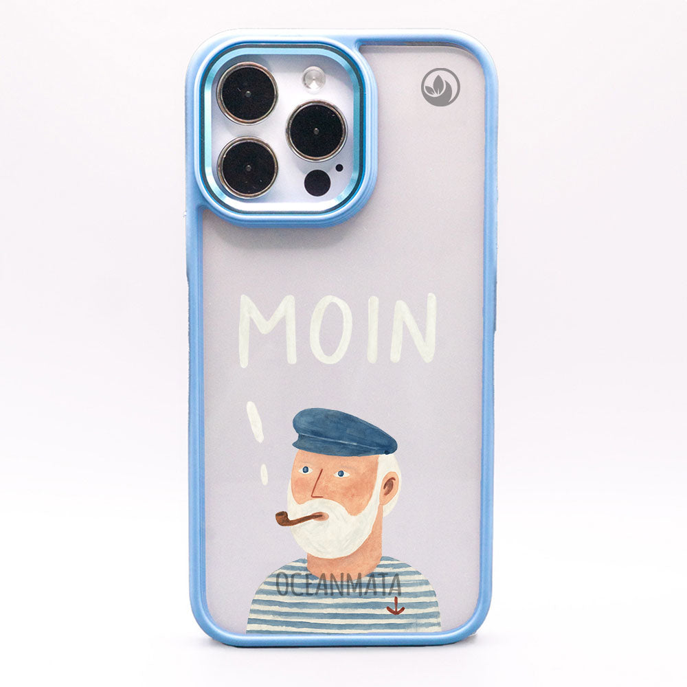 iPhone 15 Hülle - Moin blau - "Ostfriese" - nachhaltig