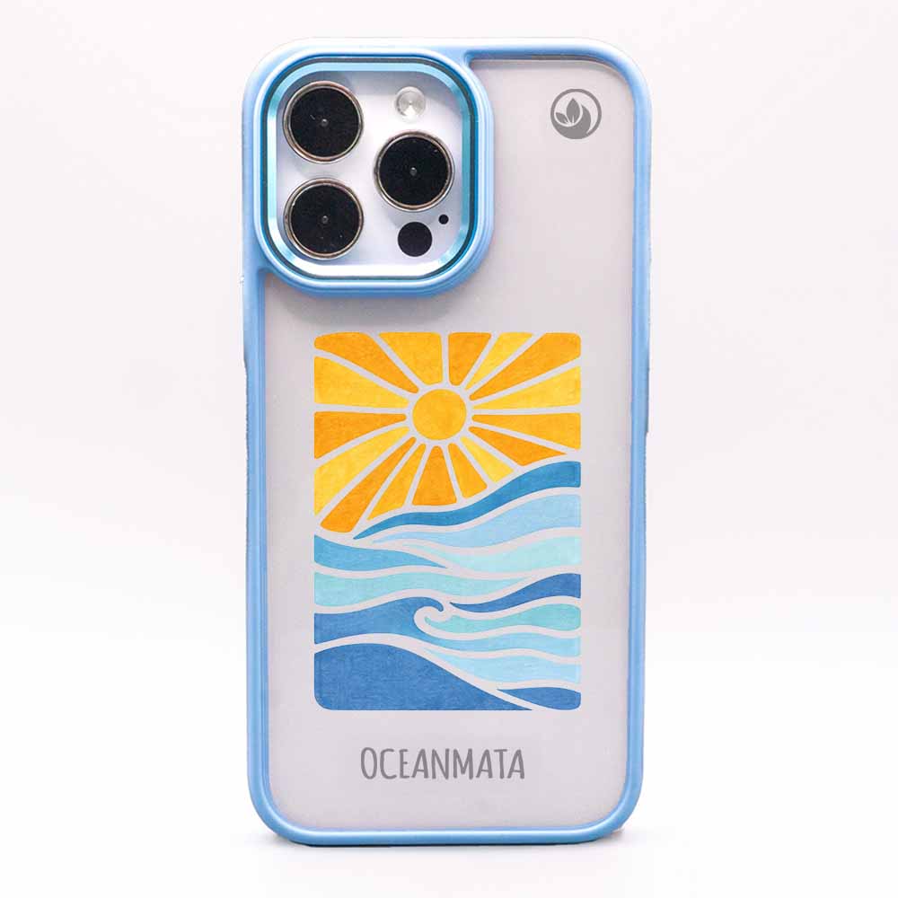 iPhone 15 pro Hülle - Meer blau - "Sun&Sea" - nachhaltig