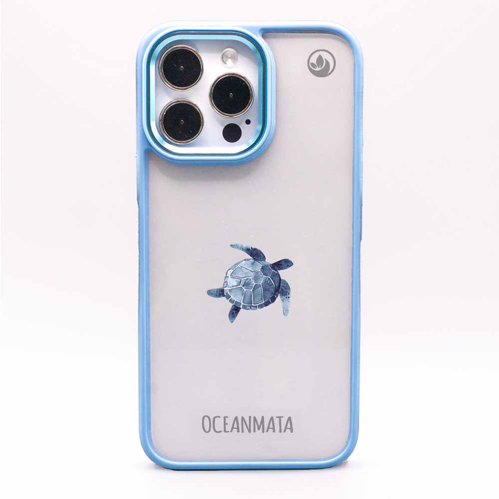 iPhone 15 pro max Hülle - Turtle blau - "Shellie" - nachhaltig
