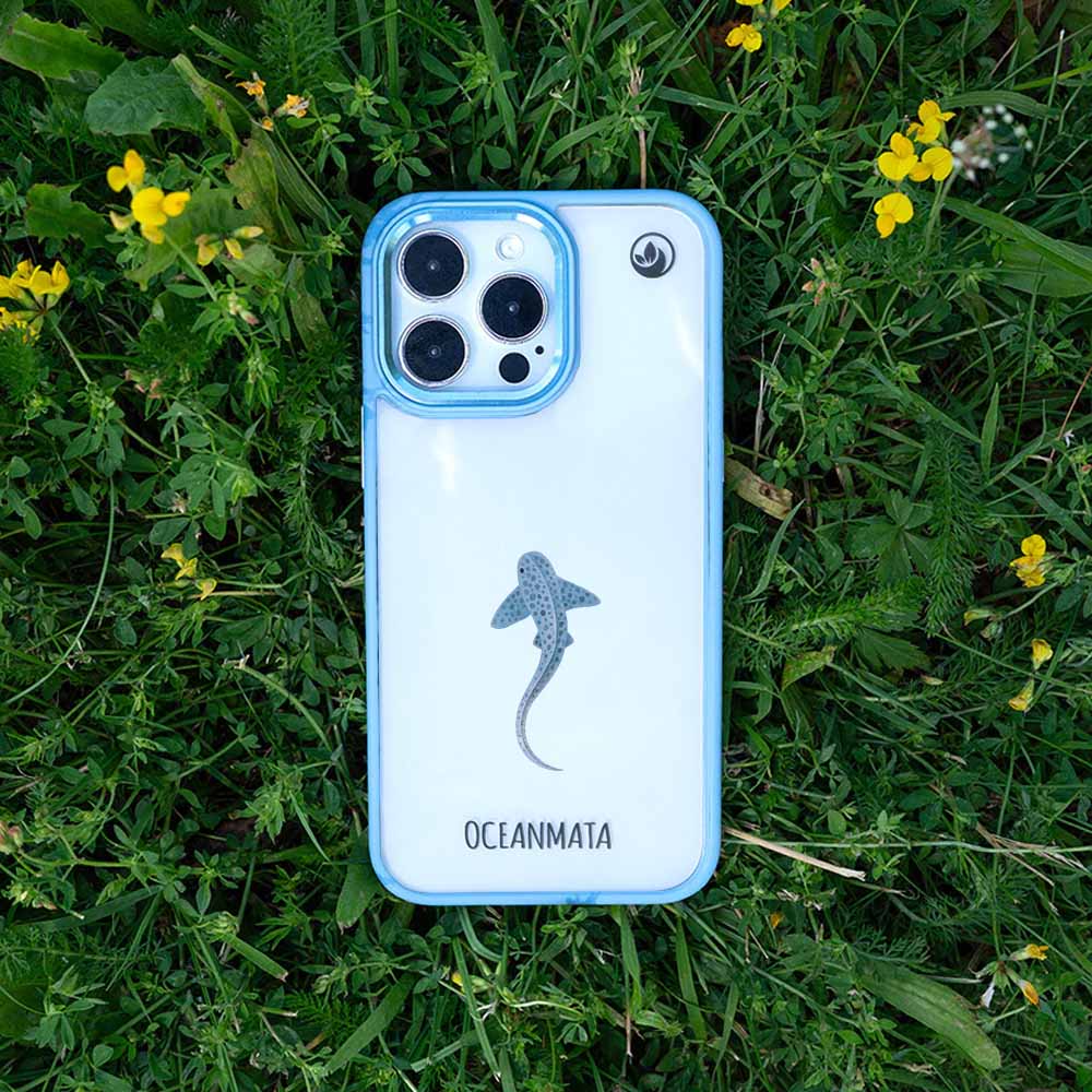 iPhone 16 pro Hülle - Leopardenhai blau - "BlueLeopard" - nachhaltig