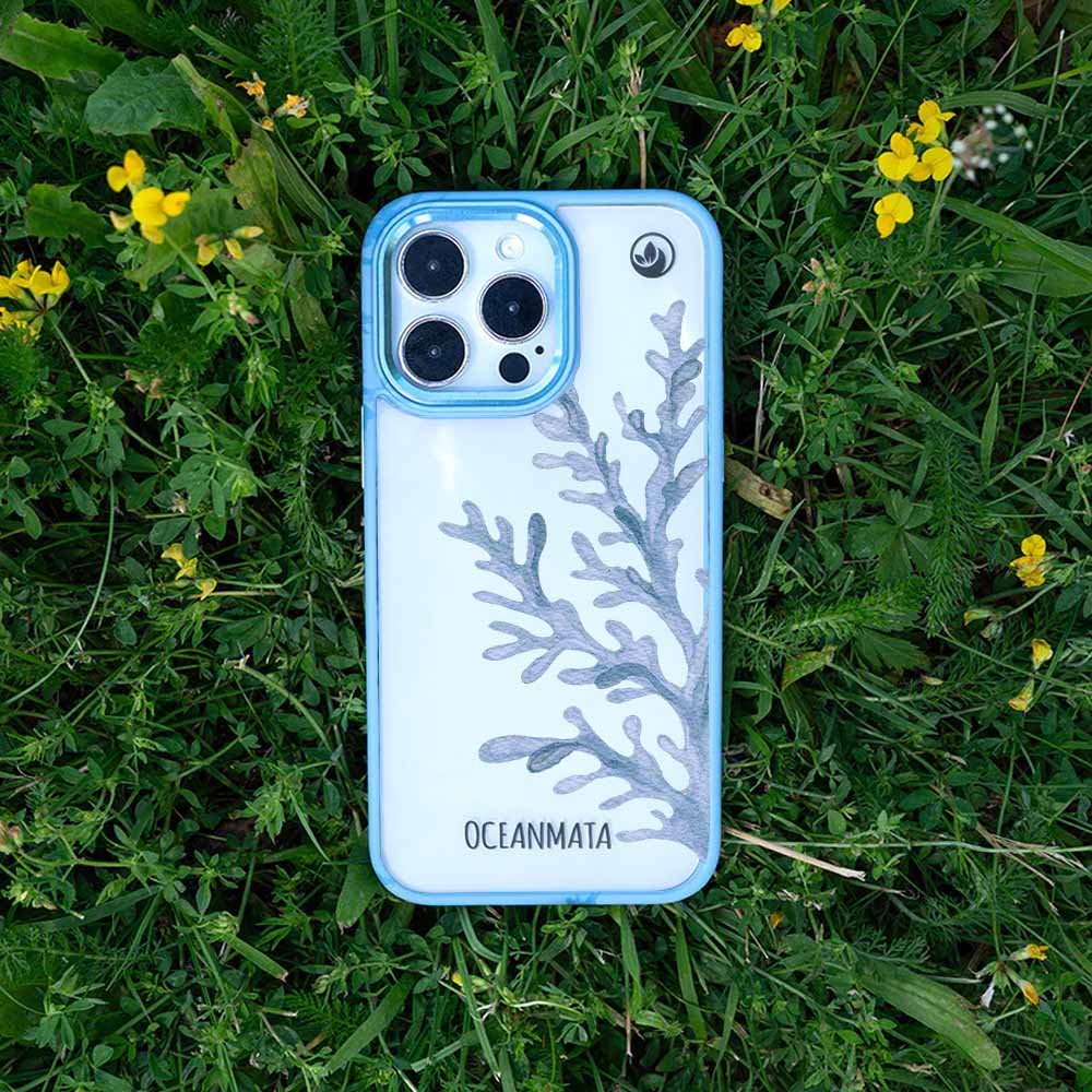 iPhone 12 pro / iPhone 12 Hülle - Coral blau - "CoralBlue" - nachhaltig