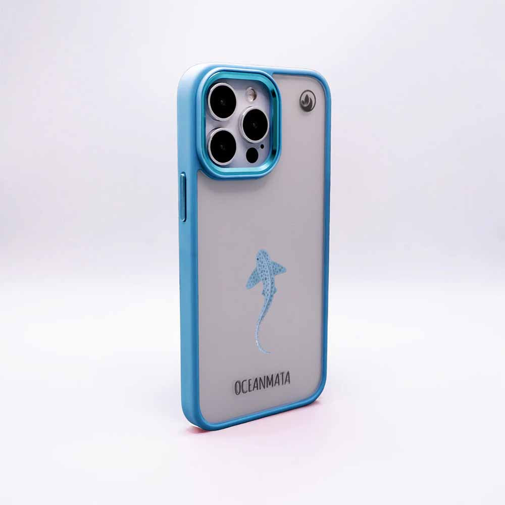 iPhone SE/7/8 Hülle - Leopardenhai blau - "BlueLeopard" - nachhaltig