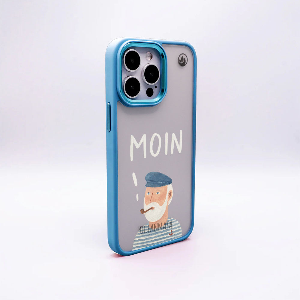 iPhone 13 pro max Hülle - Moin blau - "Ostfriese" - nachhaltig