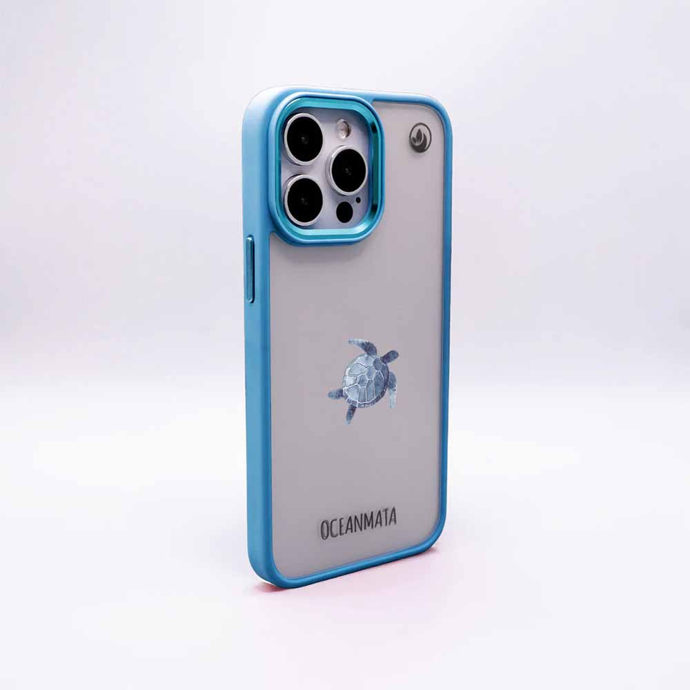 iPhone 15 pro max Hülle - Turtle blau - "Shellie" - nachhaltig