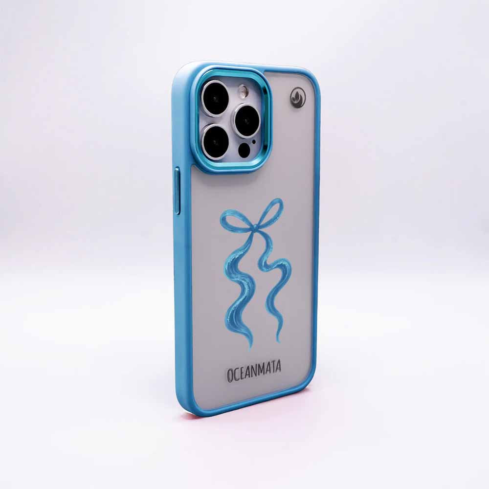 Samsung S25 Hülle - Schleife blau - "tideknot" - nachhaltig