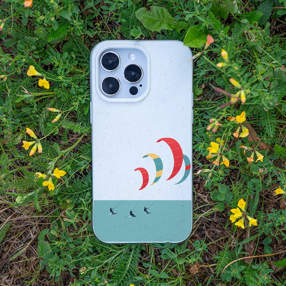 Biologisch abbaubare Handyhülle iPhone 15 pro max Kitesurf — kompostierbar — Bonus