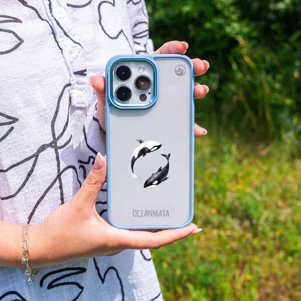 iPhone 12 pro / iPhone 12 Hülle - Orca blau - "OrcaFlow" - nachhaltig