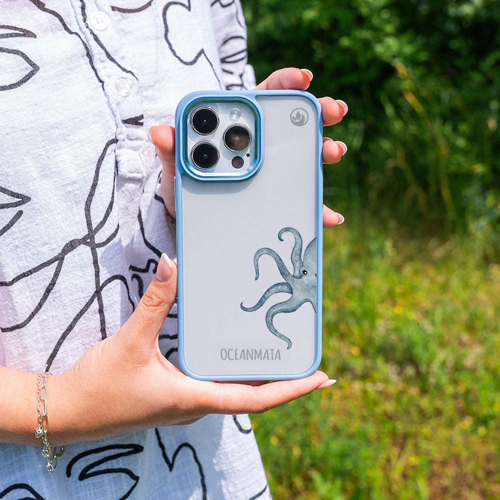 Samsung S24 Ultra Hülle - Oktopus blau - "TentacleTheory" - nachhaltig