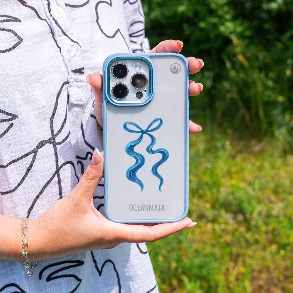 Samsung S25 Ultra Hülle - Schleife blau - "tideknot" - nachhaltig