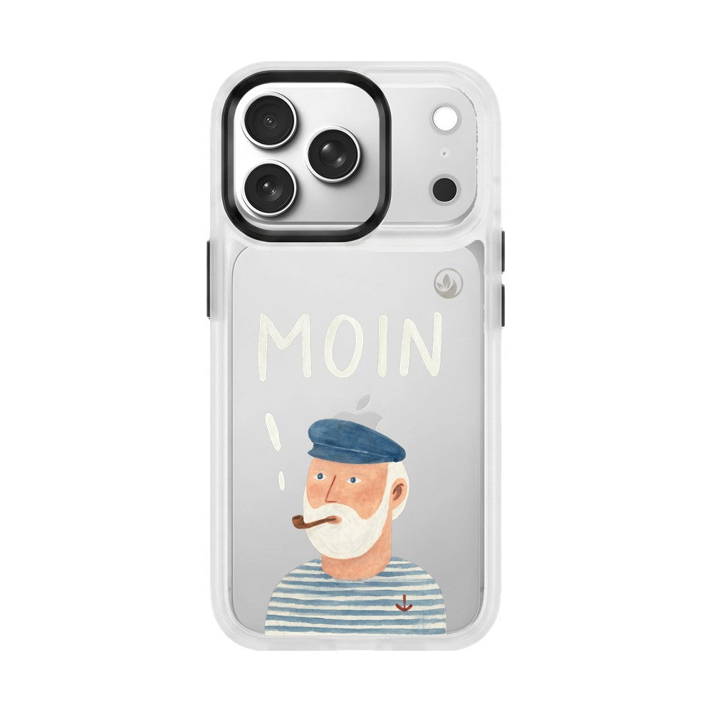 iPhone 18 Pro Max / 17 Pro Max Hülle - Moin blau - "Ostfriese" - nachhaltig