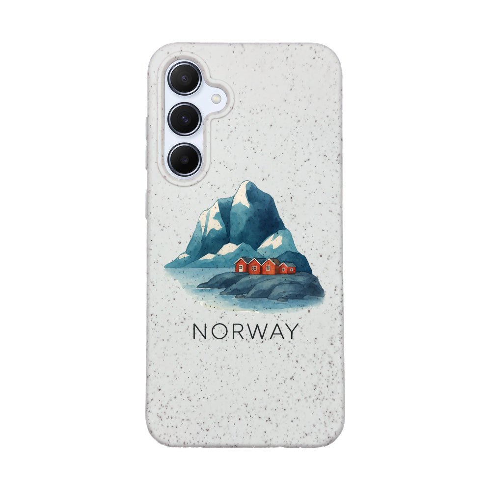 Samsung A55 Hülle - Norwegen weiß - "Norway" - nachhaltig