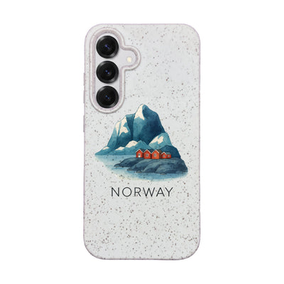 Samsung S25 Hülle - Norwegen weiß - "Norway" - nachhaltig