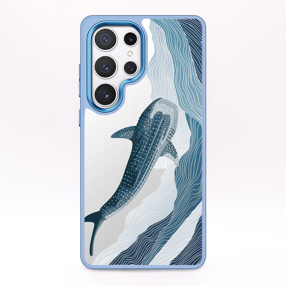 Samsung S25 Hülle - Walhai blau - "DeepWater" - nachhaltig