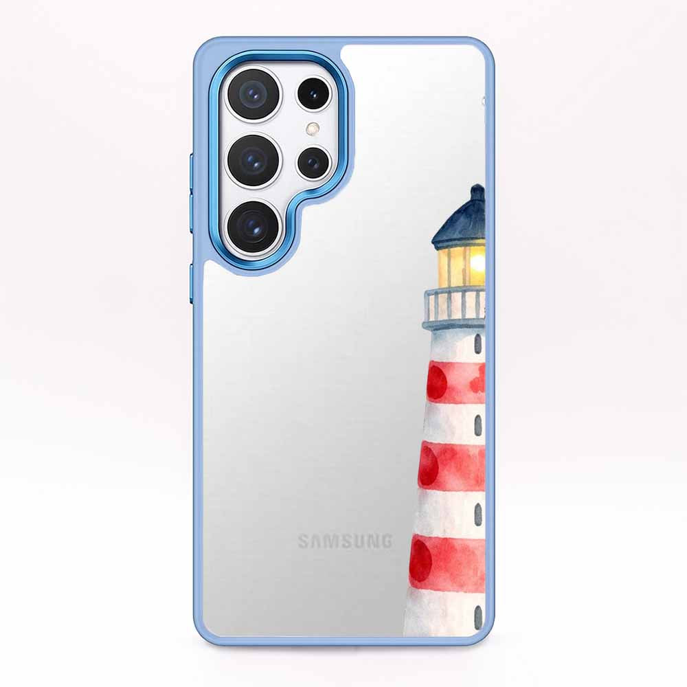 Samsung S24 Ultra Hülle - Leuchtturm blau - "Lighthouse" - nachhaltig