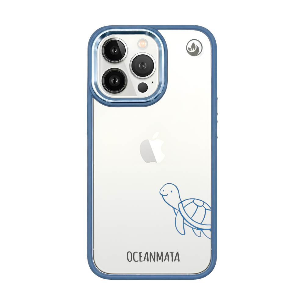 iPhone 13 pro max Hülle - Schildkröte blau - "Schildi" - nachhaltig