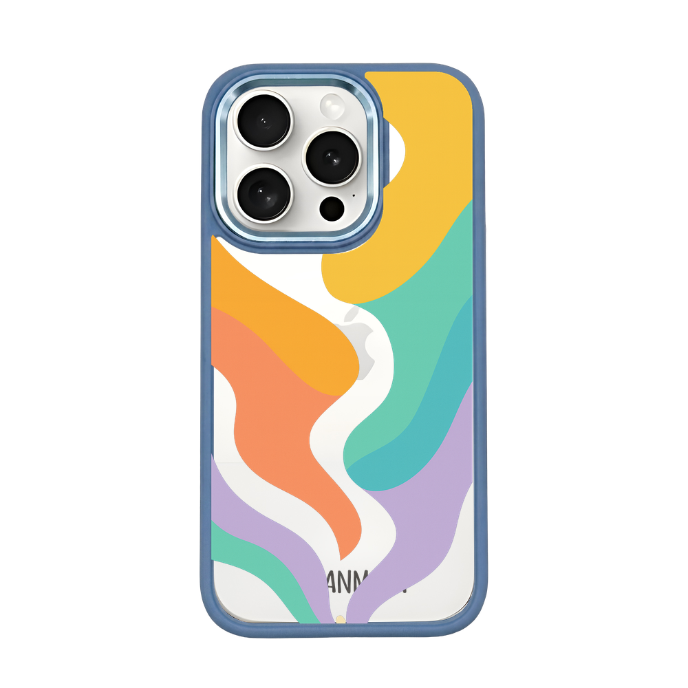 iPhone 15 pro max Hülle - bunte Wellen - "Tide Flow" - nachhaltig