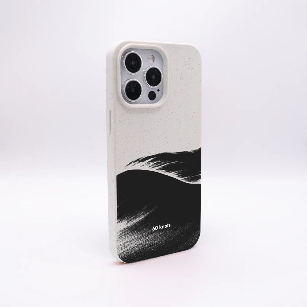 iPhone 15 pro Hülle - Düne weiß - "60knots" - nachhaltig