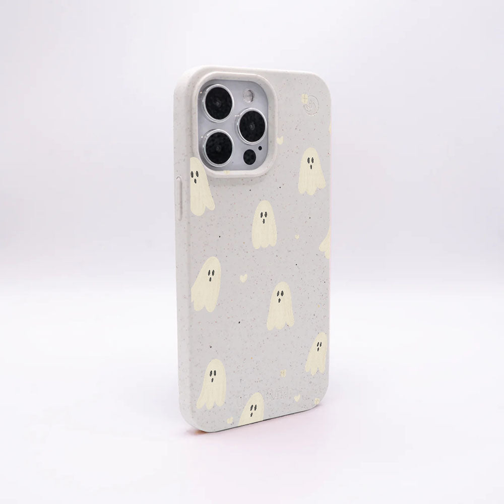 iPhone 17 pro max Hülle - Geist weiß - "LittleGhost" - nachhaltig