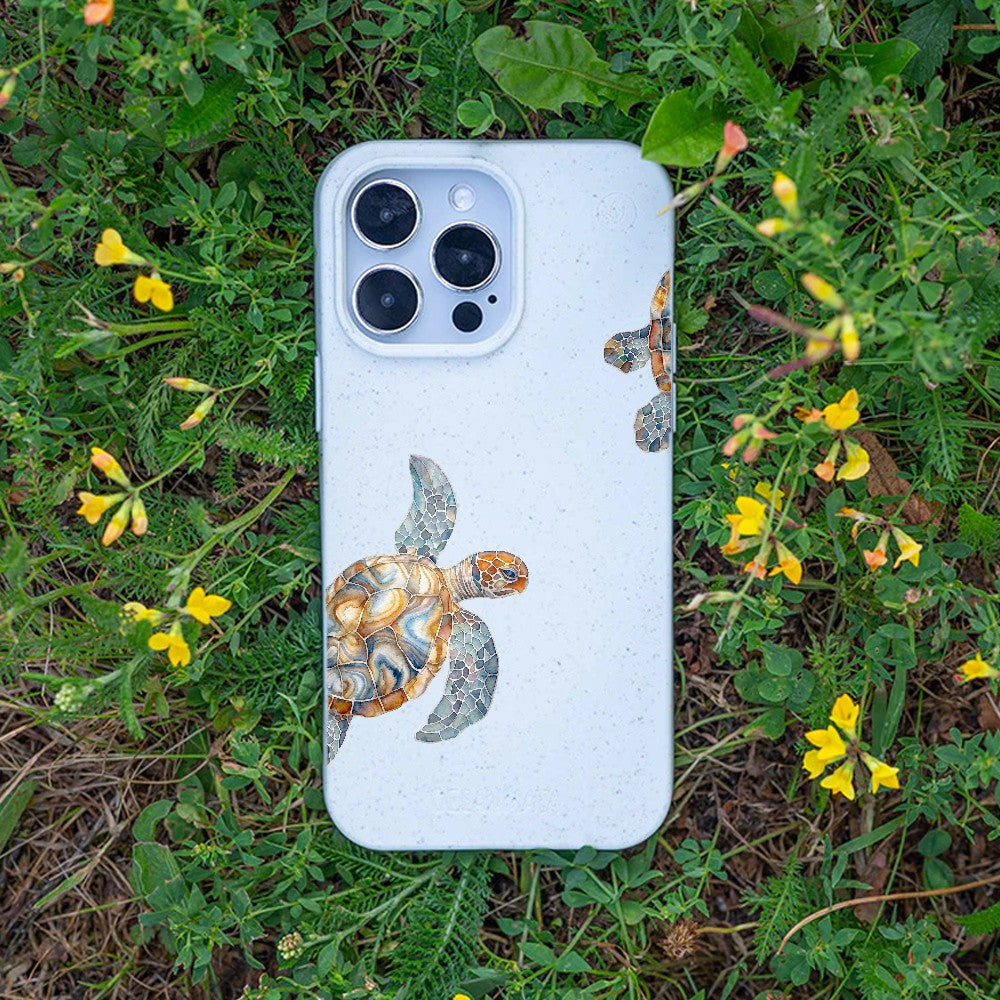 Biologisch abbaubare Handyhülle iPhone 12 mini Turtlegaze — kompostierbar — Bonus