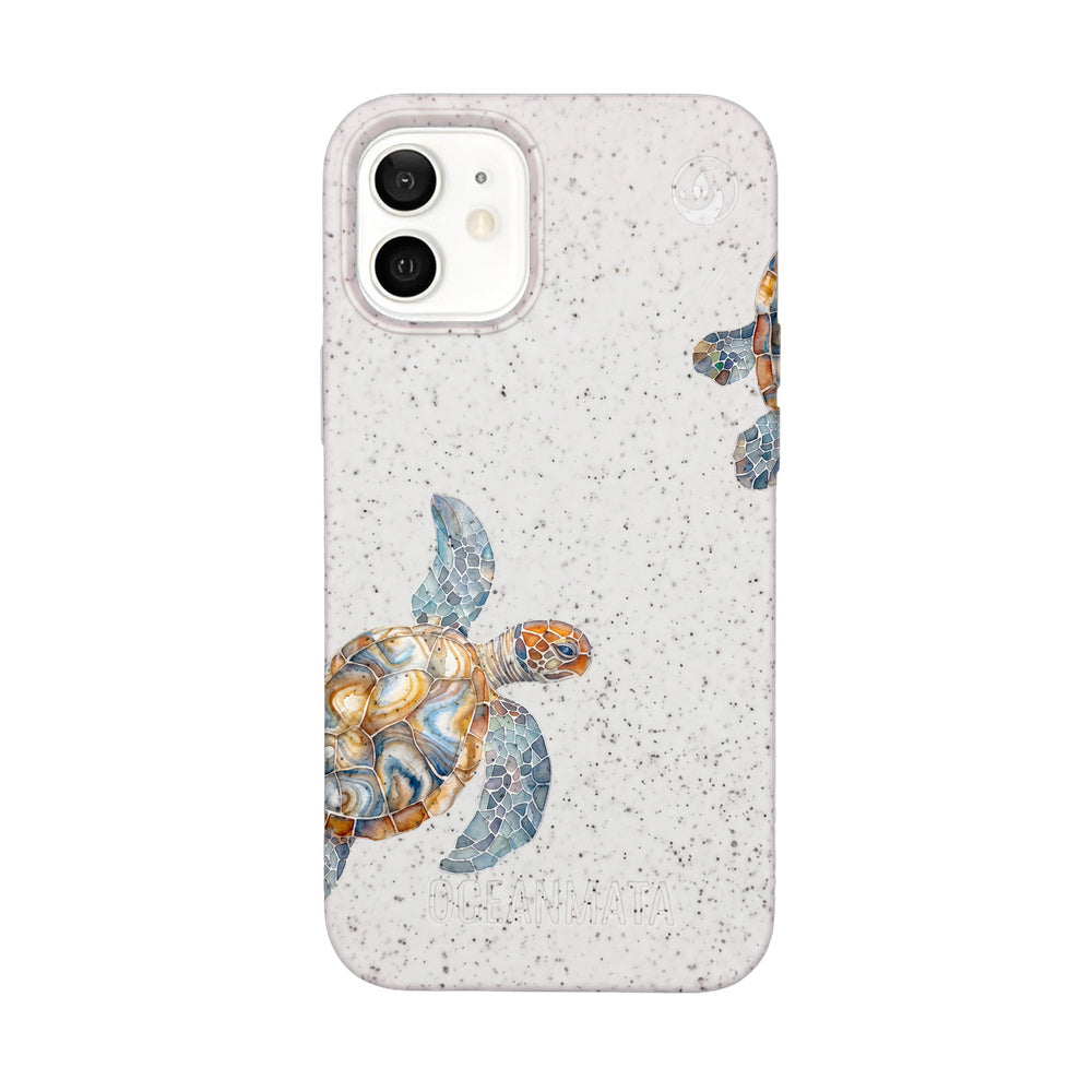 Biologisch abbaubare Handyhülle iPhone 12 mini Turtlegaze — kompostierbar — Vorderseite