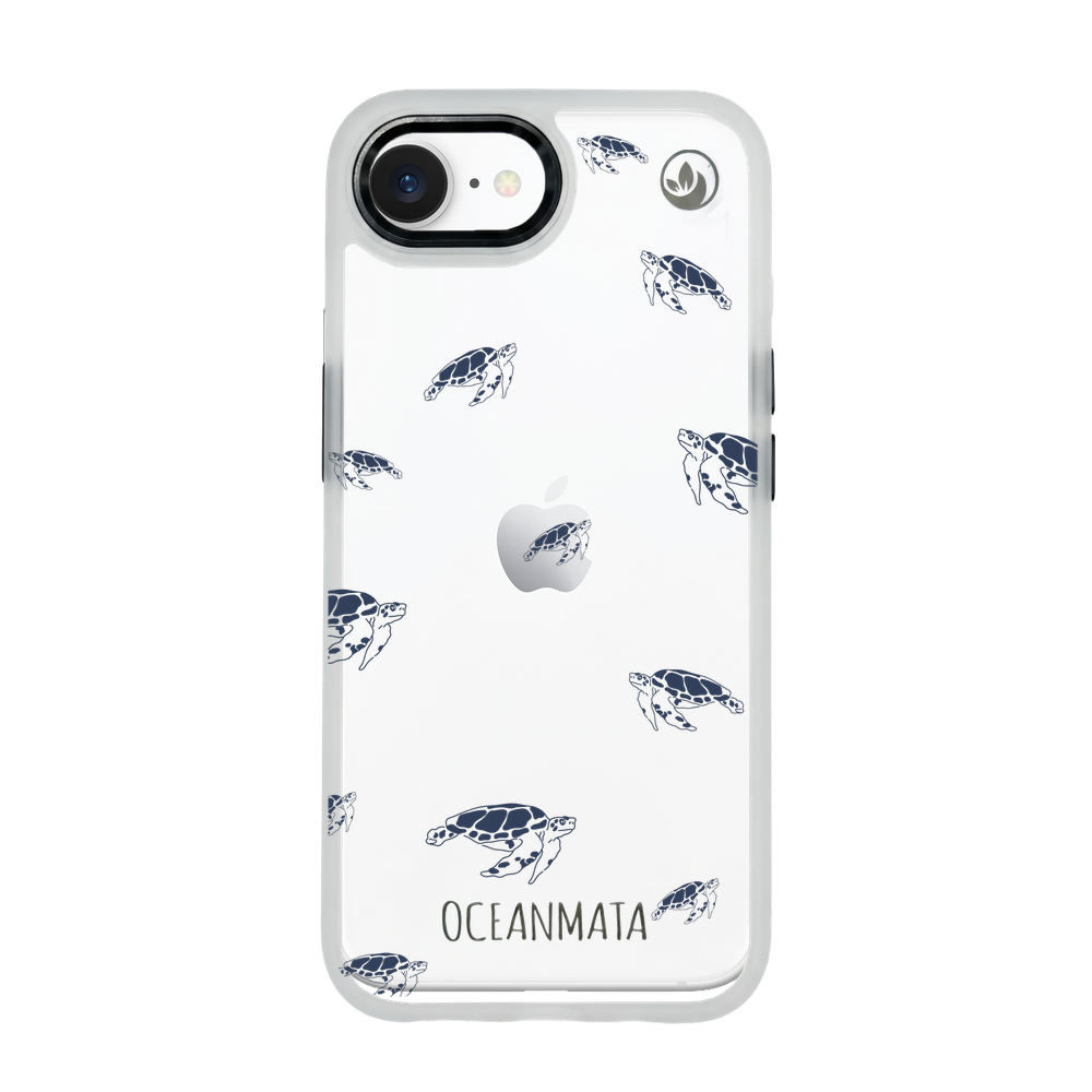 iPhone 16e/17e Hülle - Schildkröten blau - "Turtlino" - nachhaltig