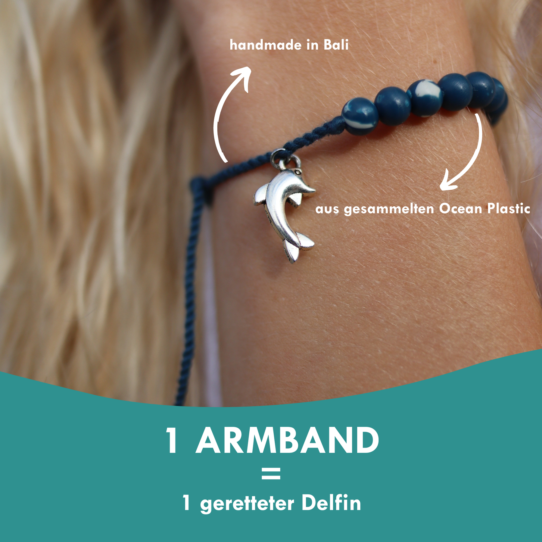 Armband blau "DOLPHIN" – Ansicht 6