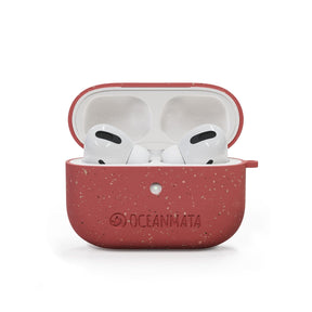 nachhaltige Apple AirPod Case Pro 1/2 "CORAL" - Hülle - rot