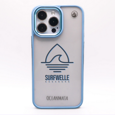 iPhone 11 Hülle - Surfwelle blau - "Surfwelle Augsburg" - nachhaltig