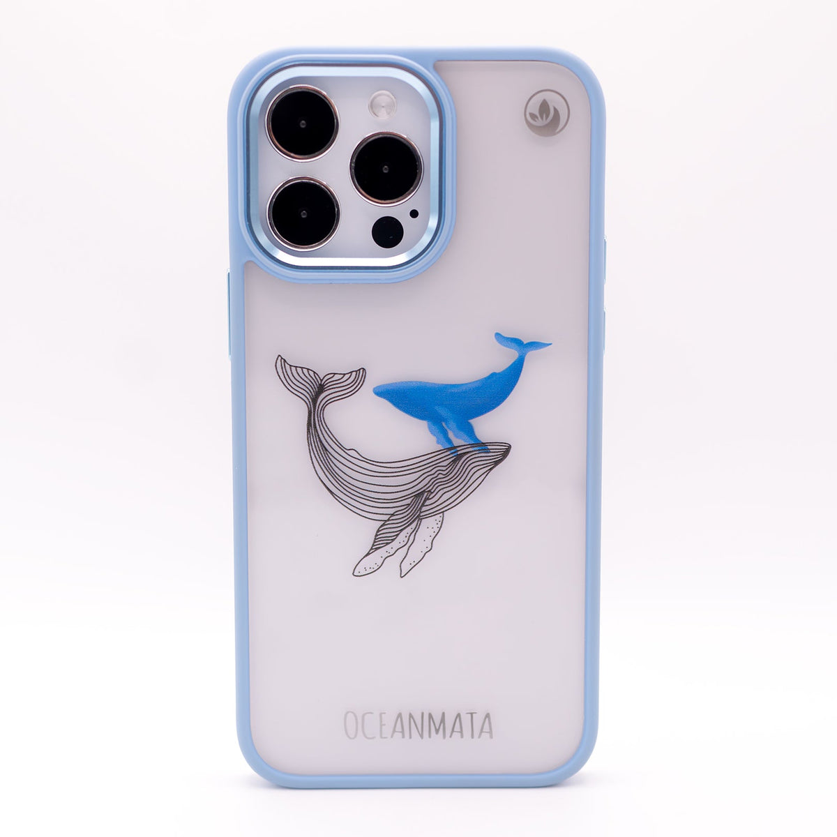iPhone 16e Hülle - Wal blau - "BlueWhale" - nachhaltig