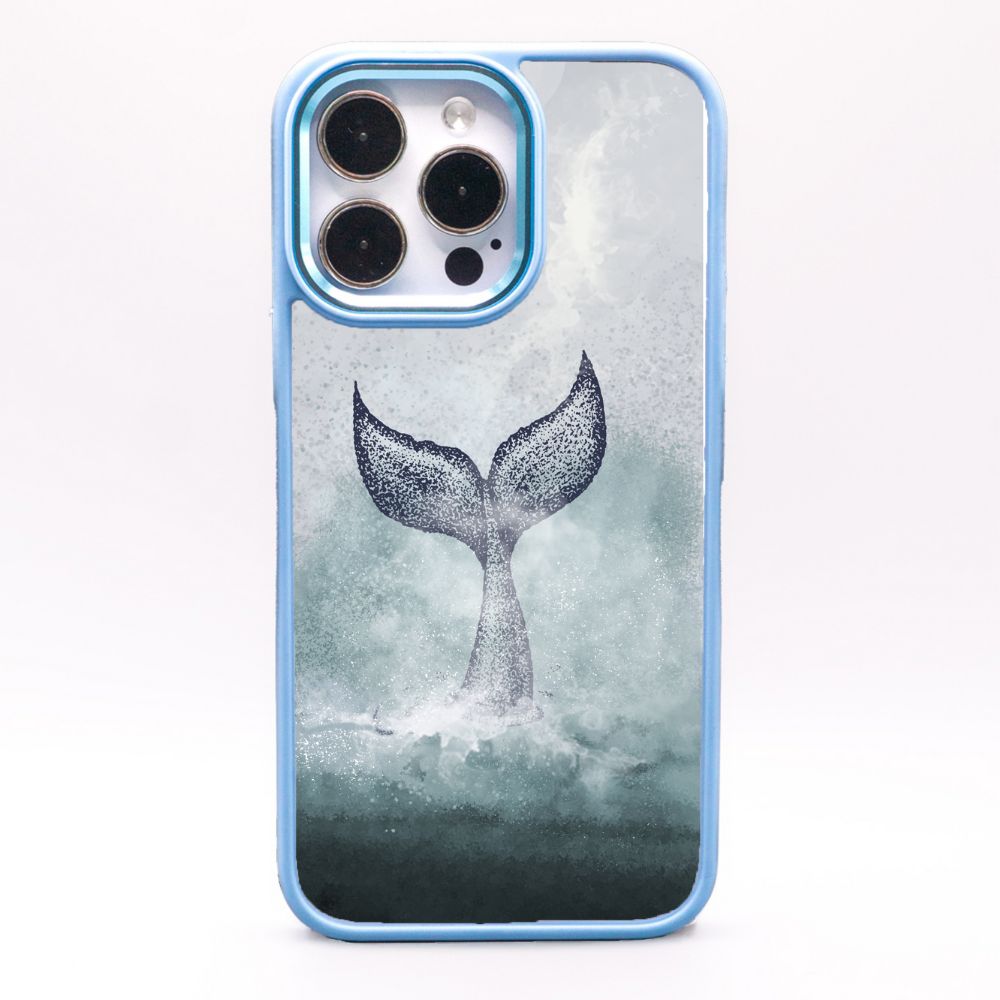 iPhone 14 pro Hülle - Delfin blau - "Dolphin" - nachhaltig