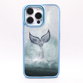iPhone 14 pro Hülle - Delfin blau - "Dolphin" - nachhaltig