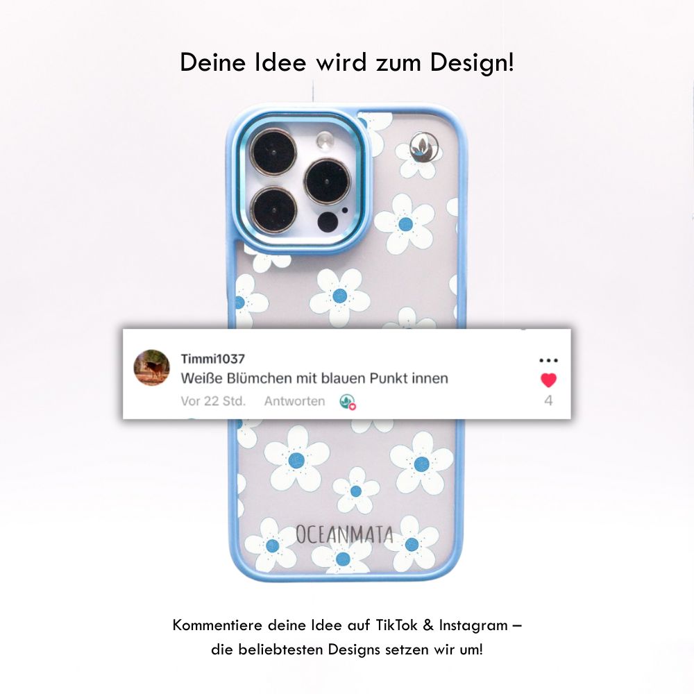 iPhone 14 pro max Hülle - Blumen - "Ocean Bloom" - nachhaltig
