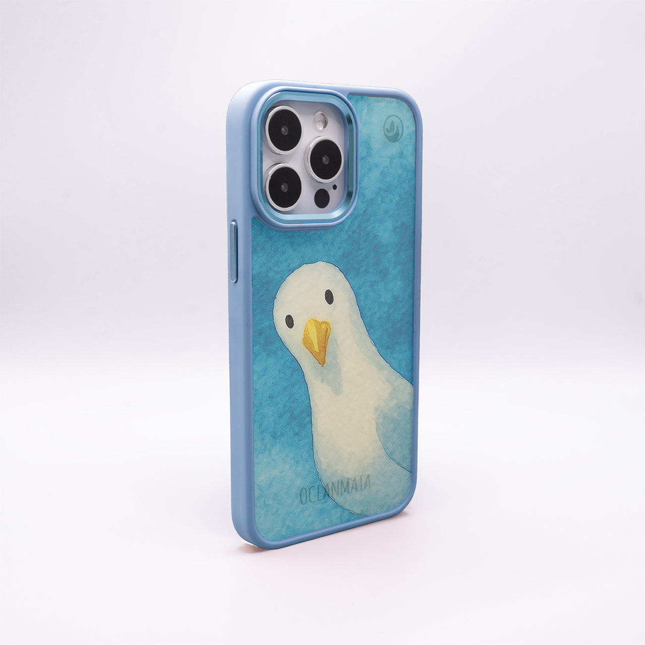 iPhone 13 pro max Hülle - Möwe blau - "Seagull" - nachhaltig