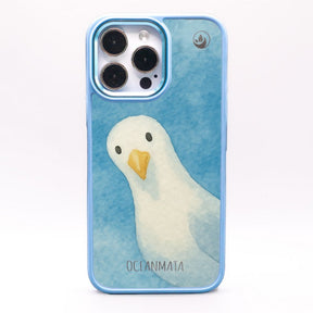 iPhone 16 pro max Hülle - Möwe blau - "Seagull" - nachhaltig